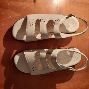 SAS Cream Sandals with Adjustable Ankle Strap